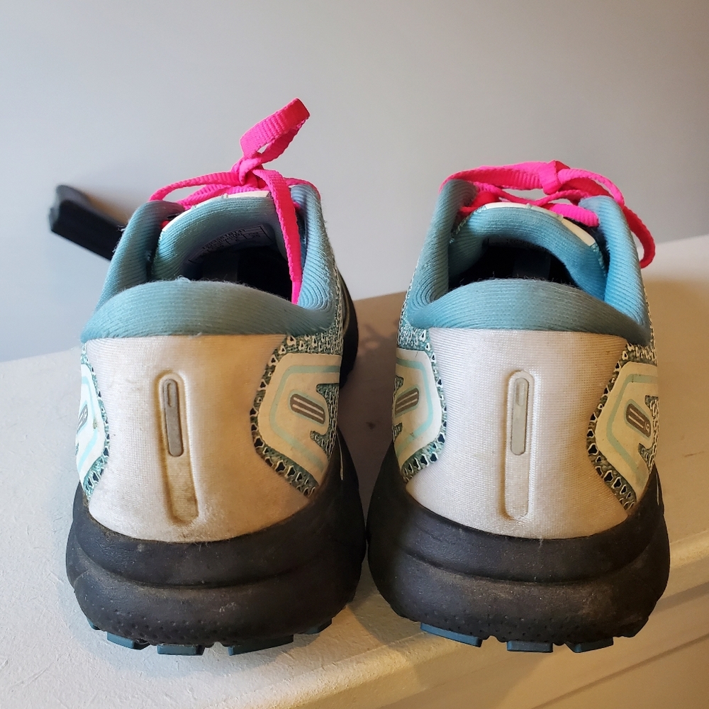 Brooks Ghost 14 Women’s Size 8 Running Shoes Teal Pink Cushioned Athletic Sneake - Picture 4 of 6